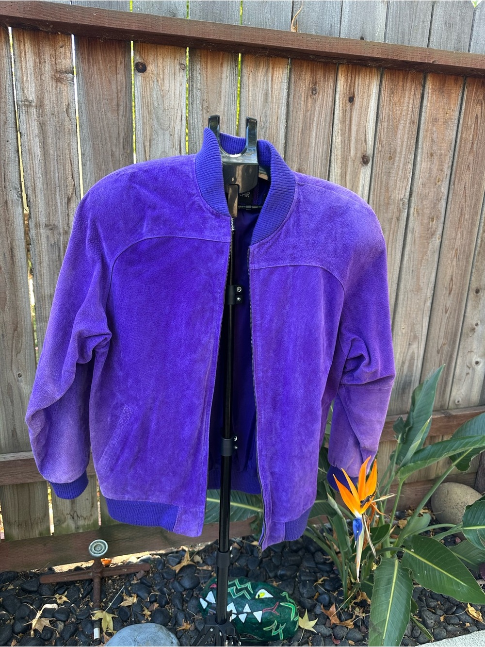 Purple suede Bomber Jacket - Women's